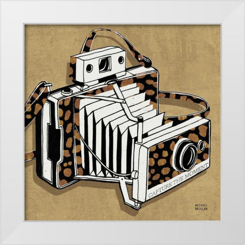 Analog Jungle Camera White Modern Wood Framed Art Print by Mullan, Michael