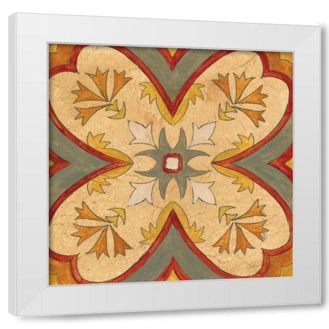 Andalucia Tiles H Color White Modern Wood Framed Art Print by Vassileva, Silvia