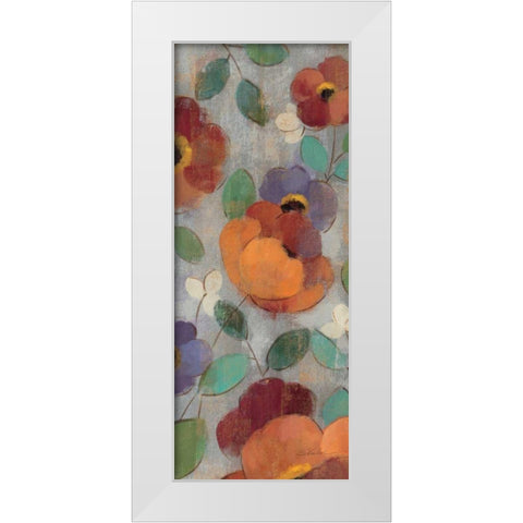 Urban Floral Panel I White Modern Wood Framed Art Print by Vassileva, Silvia