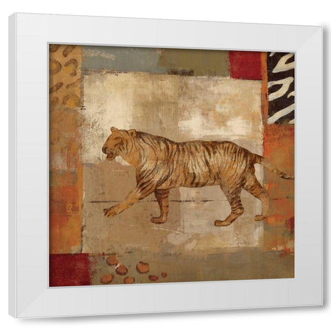Animals on Safari II White Modern Wood Framed Art Print by Vassileva, Silvia