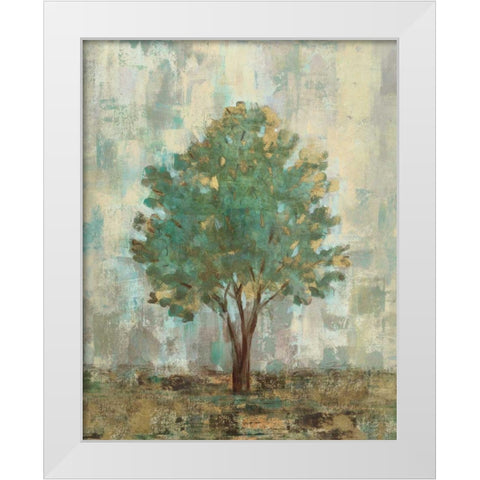 Verdi Trees II White Modern Wood Framed Art Print by Vassileva, Silvia