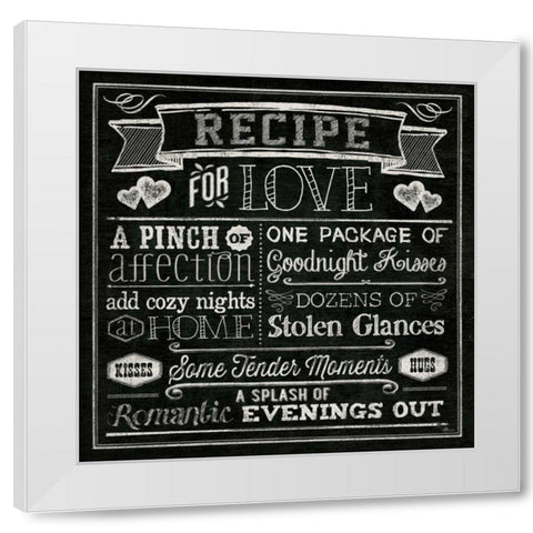 Thoughtful Recipes III White Modern Wood Framed Art Print by Pela Studio