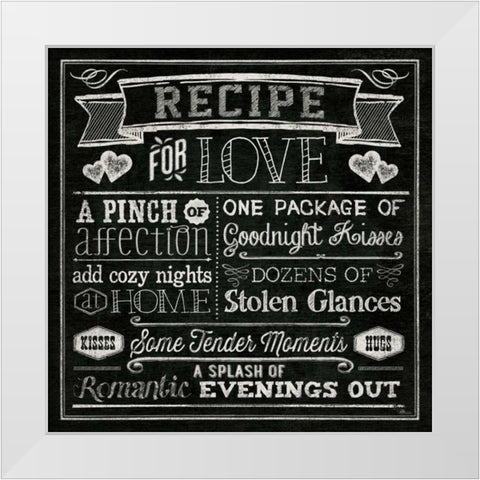 Thoughtful Recipes III White Modern Wood Framed Art Print by Pela Studio