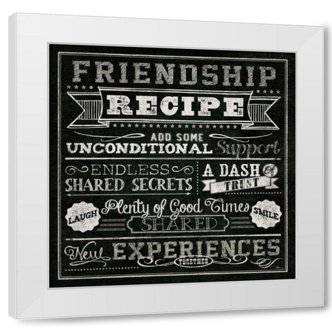 Thoughtful Recipes IV White Modern Wood Framed Art Print by Pela Studio