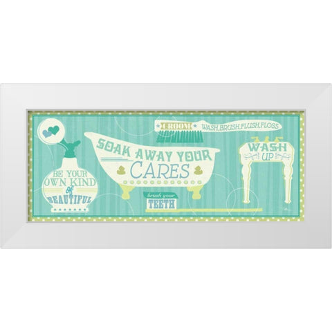 Wash Up X White Modern Wood Framed Art Print by Pela Studio