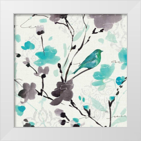 Flowing II White Modern Wood Framed Art Print by ERR, Pela