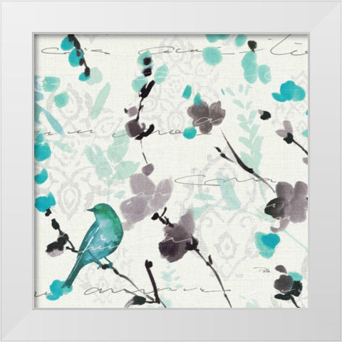 Flowing III White Modern Wood Framed Art Print by ERR, Pela