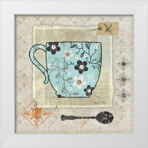 Garden Cafe I White Modern Wood Framed Art Print by Aldrich, Belinda