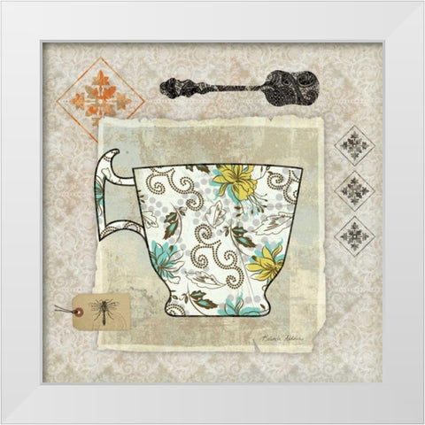 Garden Cafe III White Modern Wood Framed Art Print by Aldrich, Belinda