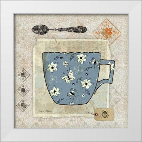 Garden Cafe IV White Modern Wood Framed Art Print by Aldrich, Belinda