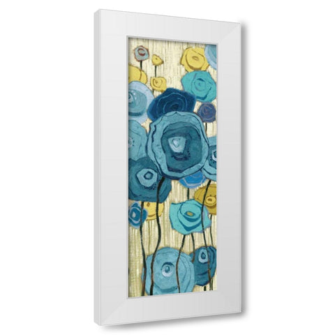 Lemongrass in Blue Panel I White Modern Wood Framed Art Print by Novak, Shirley