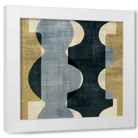 Geometric Deco I White Modern Wood Framed Art Print by Wild Apple Portfolio