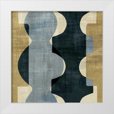 Geometric Deco I White Modern Wood Framed Art Print by Wild Apple Portfolio