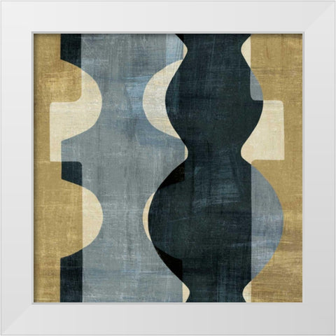 Geometric Deco II White Modern Wood Framed Art Print by Wild Apple Portfolio