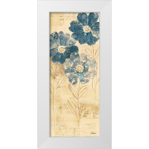 Daisy Trio I White Modern Wood Framed Art Print by Hristova, Albena
