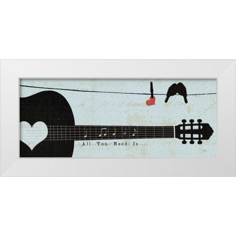 Chorus Line I White Modern Wood Framed Art Print by Pela