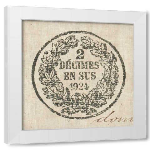 Letter Crest II White Modern Wood Framed Art Print by Wild Apple Portfolio