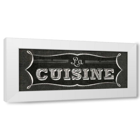 La Cuisine Chalk II White Modern Wood Framed Art Print by Pela Studio