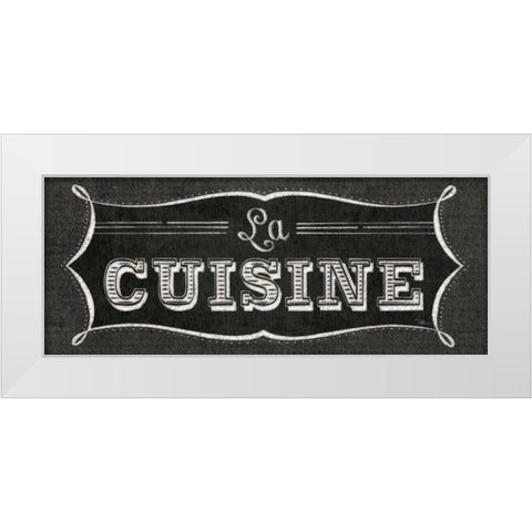 La Cuisine Chalk II White Modern Wood Framed Art Print by Pela Studio