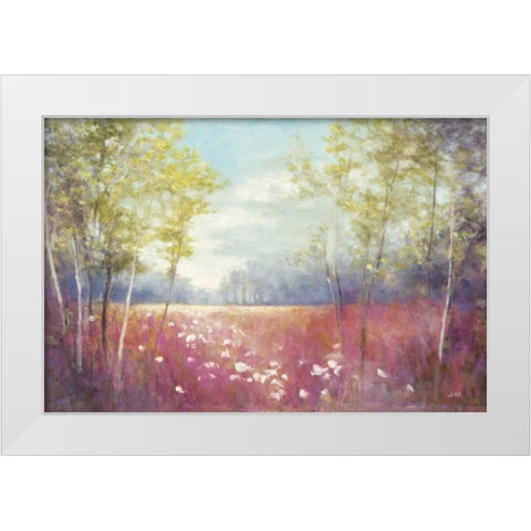 Purple Field Crop White Modern Wood Framed Art Print by Purinton, Julia