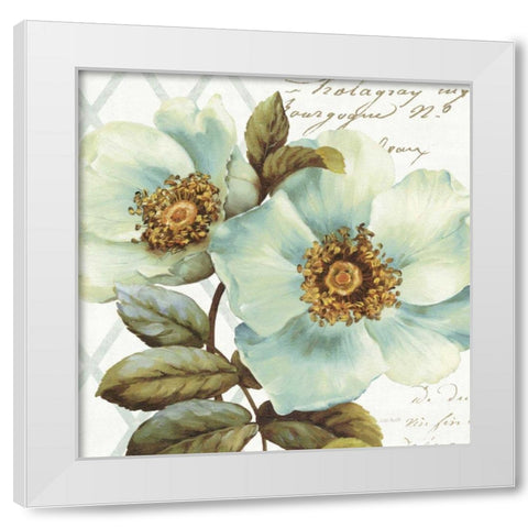 White Floral Bliss I White Modern Wood Framed Art Print by Audit, Lisa
