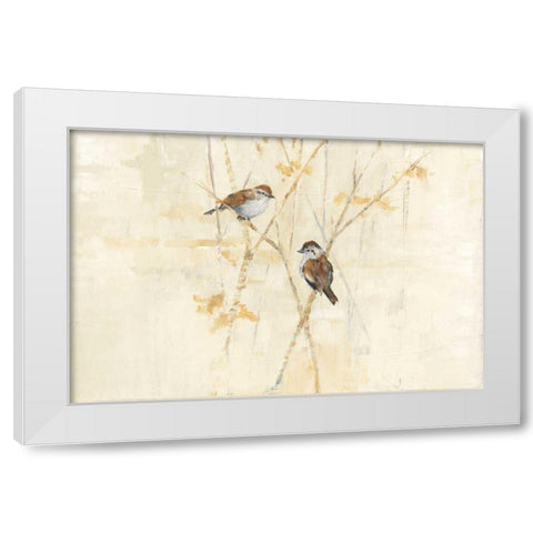 Winter Birds White Modern Wood Framed Art Print by Tillmon, Avery