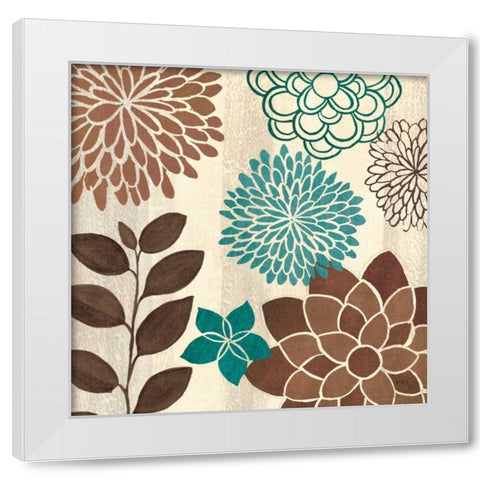 Abstract Garden I White Modern Wood Framed Art Print by Charron, Veronique