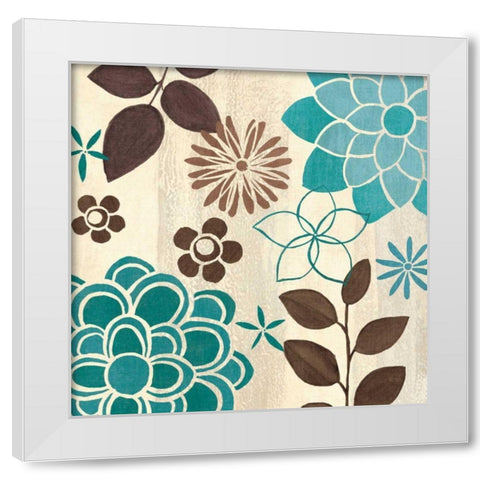 Abstract Garden II White Modern Wood Framed Art Print by Charron, Veronique