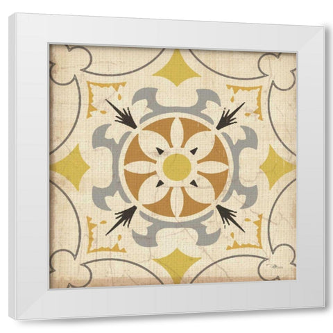 Gray  Glow Square XVI White Modern Wood Framed Art Print by Pela Studio