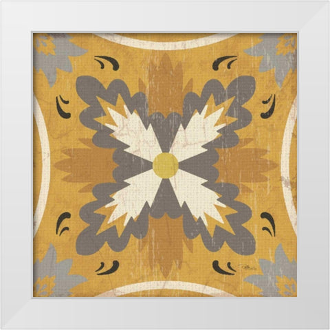 Gray Glow Square XVIII White Modern Wood Framed Art Print by Pela Studio