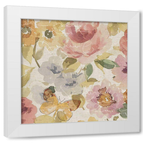 Romantic Poem II White Modern Wood Framed Art Print by Pela