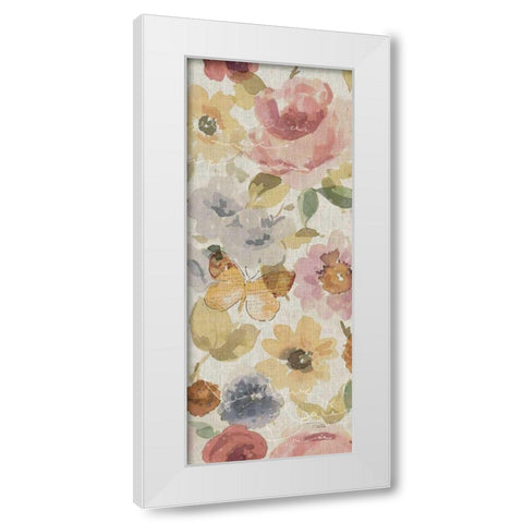 Romantic Poem V White Modern Wood Framed Art Print by ERR, Pela