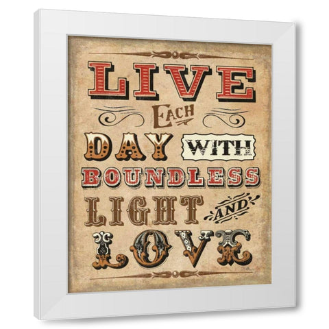 Blessed II White Modern Wood Framed Art Print by Pela Studio