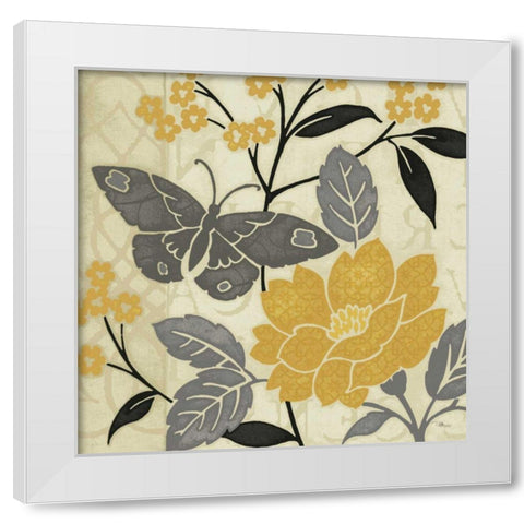 Perfect Petals IV Yellow White Modern Wood Framed Art Print by Pela Studio