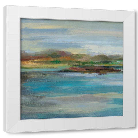 Northern Shore Square I White Modern Wood Framed Art Print by Vassileva, Silvia