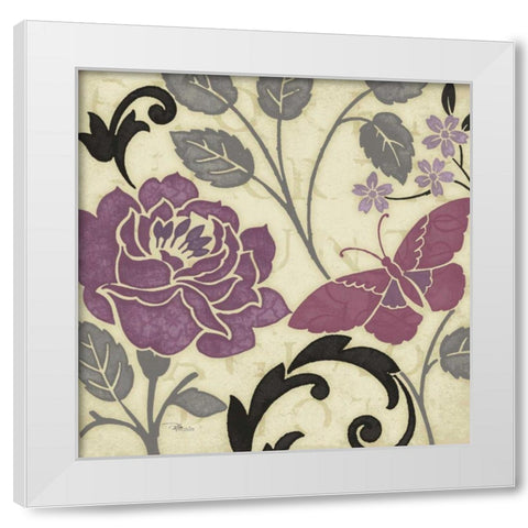 Perfect Petals I Lavender White Modern Wood Framed Art Print by Pela Studio