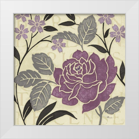 Perfect Petals II Lavender White Modern Wood Framed Art Print by Pela Studio