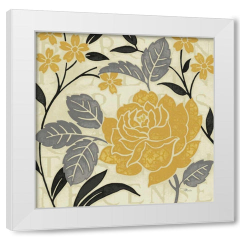 Perfect Petals II Yellow White Modern Wood Framed Art Print by Pela Studio