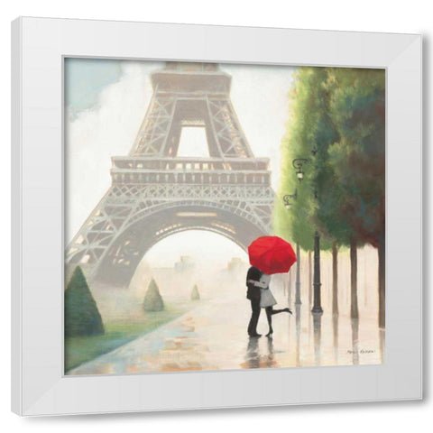 Paris Romance II White Modern Wood Framed Art Print by Fabiano, Marco