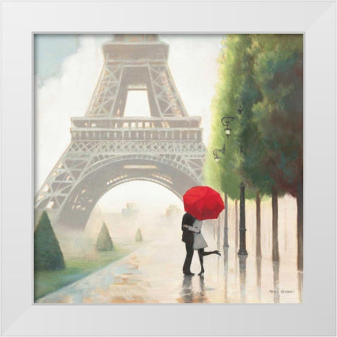 Paris Romance II White Modern Wood Framed Art Print by Fabiano, Marco