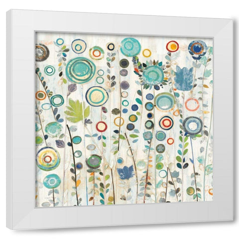 Ocean Garden I Square White Modern Wood Framed Art Print by Boggs, Candra