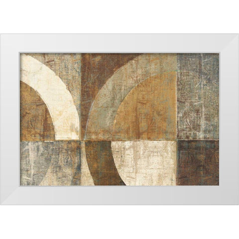 Circular Sculpture White Modern Wood Framed Art Print by Wild Apple Portfolio
