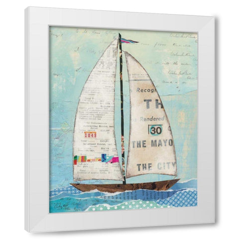 At the Regatta III White Modern Wood Framed Art Print by Prahl, Courtney