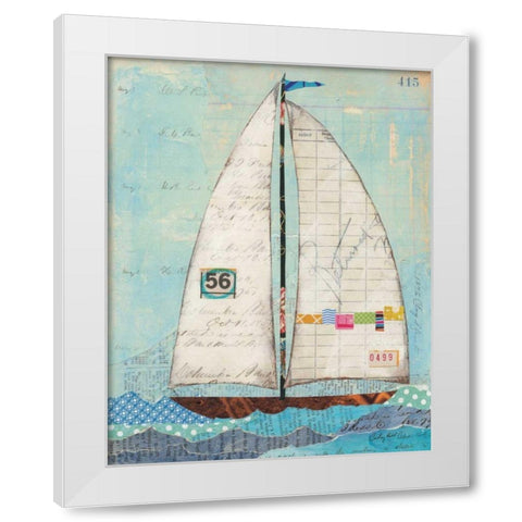 At the Regatta IV White Modern Wood Framed Art Print by Prahl, Courtney