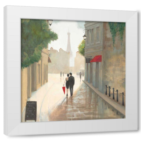 Paris Romance I White Modern Wood Framed Art Print by Fabiano, Marco