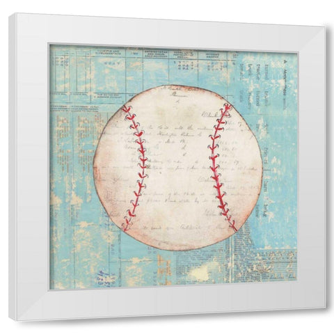Play Ball I White Modern Wood Framed Art Print by Prahl, Courtney