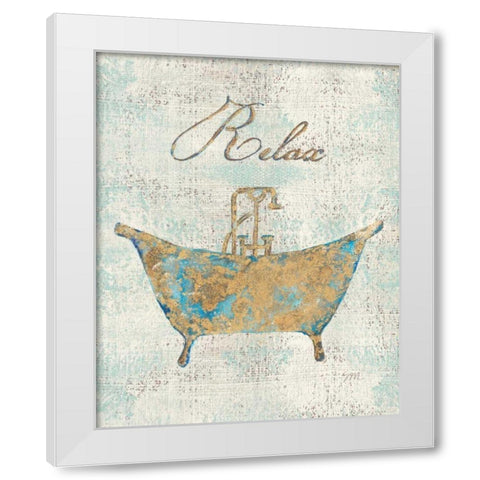 Relax White Modern Wood Framed Art Print by Mousseau, Studio