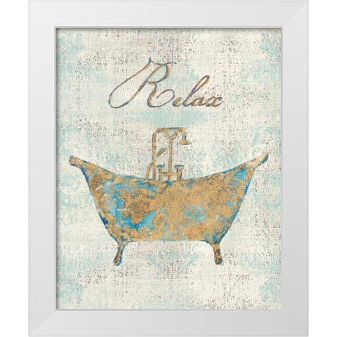 Relax White Modern Wood Framed Art Print by Mousseau, Studio