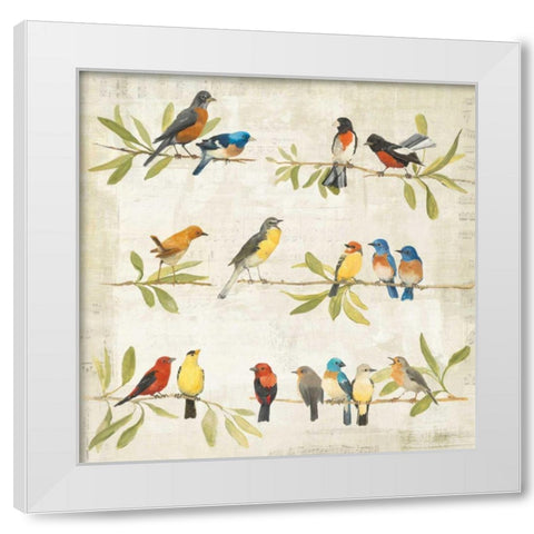 Adoration of the Magpie Music White Modern Wood Framed Art Print by Tillmon, Avery