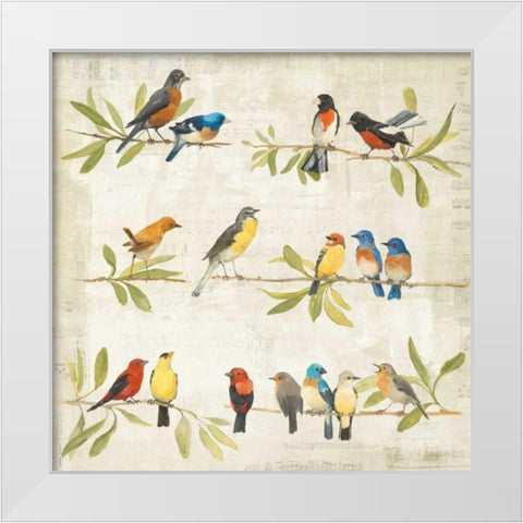 Adoration of the Magpie Music White Modern Wood Framed Art Print by Tillmon, Avery